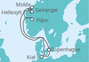 Itinéraire -  Norvège, Allemagne - Boissons incluses - MSC Croisières