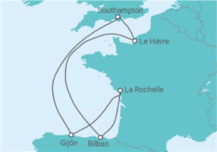 Itinéraire -  Espagne, France - Boissons incluses - MSC Croisières