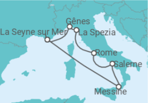 Itinéraire -  Italie, France - Costa Croisières