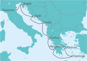 Itinéraire -  Grèce, Monténégro, Croatie, Slovénie - Norwegian Cruise Line