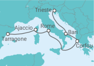 Itinéraire -  France, Italie, Grèce - MSC Croisières