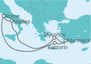 Itinéraire -  Grèce, Turquie, Italie - Boissons incluses - vols inclus - MSC Croisières