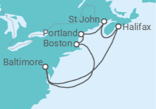Itinéraire -  États-Unis, Canada - Royal Caribbean