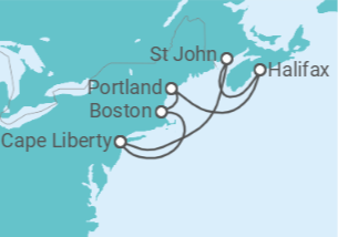 Itinéraire -  États-Unis, Canada - Royal Caribbean