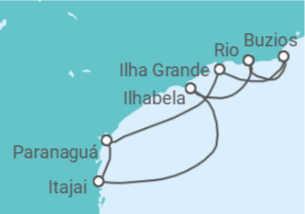Itinéraire -  Brésil - vols inclus - MSC Croisières