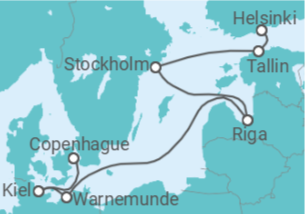 Itinéraire -  Estonie, Suède, Lettonie, Allemagne - Norwegian Cruise Line