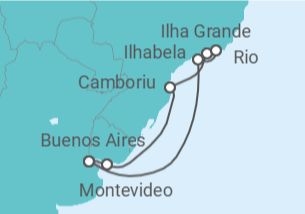 Itinéraire -  Uruguay, Brésil - Costa Croisières