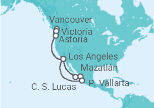 Itinéraire -  Mexique, États-Unis, Canada - Princess Cruises