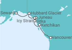 Itinéraire -  Alaska - Celebrity Cruises