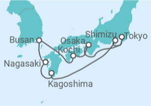 Itinéraire -  Japon, Corée Du Sud - Celebrity Cruises