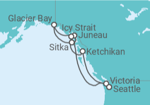 Itinéraire -  Alaska - Holland America Line