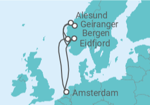 Itinéraire -  Norvège - Holland America Line