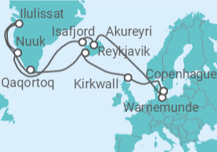 Itinéraire -  Islande et Groenland - MSC Croisières