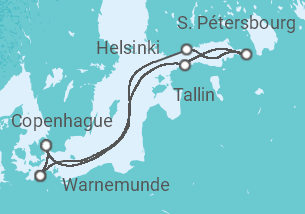 Itinéraire -  Capitales de la Mer Baltique - MSC Croisières