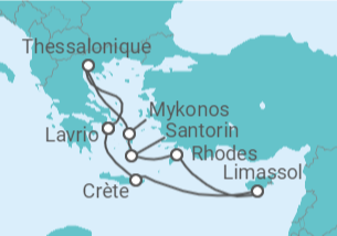 Itinéraire -  Grèce, Chypre - Celestyal Cruises