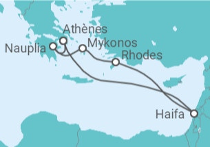 Itinéraire -  Israël et la Mer Égée - Holland America Line