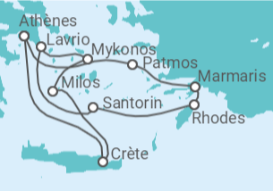 Itinéraire -  Grèce, Turquie - Celestyal Cruises
