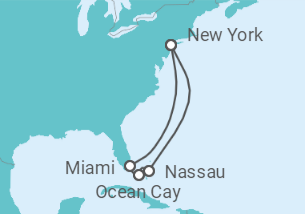 Itinéraire -  États-Unis et Bahamas - MSC Croisières