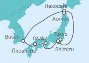 Itinéraire -  Le meilleur du Japon - Celebrity Cruises