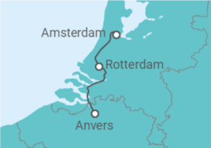Itinéraire -  La Hollande, pays des tulipes (formule port/port) - CroisiEurope