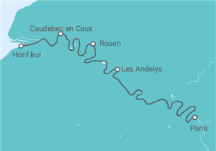 Itinéraire -  Les plus belles escales de la vallée de la Seine (formule port/port) - CroisiEurope