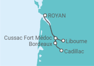 Itinéraire -  Croisière en Aquitaine de Bordeaux à Royan, lestuaire de la Gironde, la Garonne et la Dordogne (form - CroisiEurope