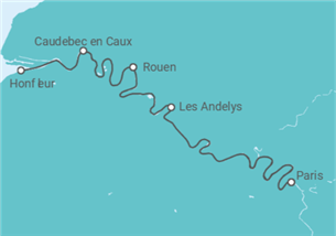 Itinéraire -  Les plus belles escales de la vallée de la Seine (formule port/port) - CroisiEurope