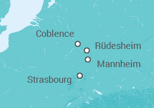 Itinéraire -  La majestueuse vallée du Rhin romantique et le rocher légendaire de la Lorelei (formule port/port) - CroisiEurope
