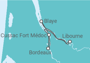 Itinéraire -  Nouvel An Aquitain sur la Gironde et la Garonne (formule port/port) - CroisiEurope