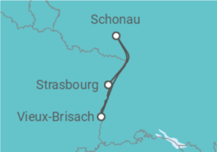 Itinéraire -  Gastronomie sur le Rhin avec Marc Haeberlin(1) et Serge Dubs(1) (formule port/port) - CroisiEurope