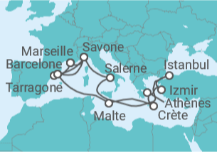 Itinéraire -  Turquie, Grèce et Malte - Costa Croisières