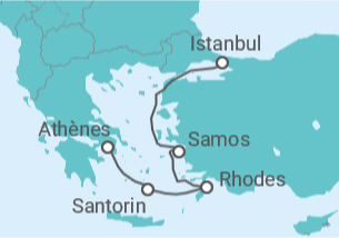 Itinéraire -  Mer Égée - Celestyal Cruises