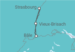 Itinéraire -  France, Suisse et Allemagne : croisière sur le Rhin vers la région des 3 pays et voyage à bord du tr - CroisiEurope