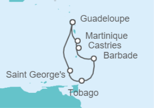 Itinéraire -  Nouvel An aux Antilles - Costa Croisières