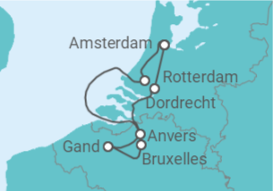 Itinéraire -  Hollande, Belgique - Crucemundo