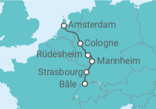 Itinéraire -  Suisse, France, Allemagne, Hollande - Crucemundo