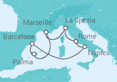 Itinéraire -  Espagne, France, Italie - Royal Caribbean