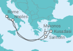 Itinéraire -  Douceurs Grecques 2025 - Royal Caribbean