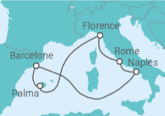 Itinéraire -  Méditerranée Occidentale 2025 - Royal Caribbean