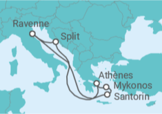 Itinéraire -  Grèce et Croatie 2025 - Royal Caribbean