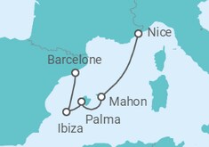 Itinéraire -  Les Baléares, Soleil méditerranéen et escales de rêve Barcelone, fascinante capitale catalane et lét - CroisiMer