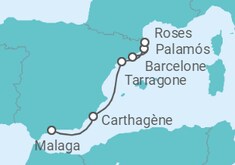 Itinéraire -  De Malaga à Barcelone Sur les traces des grands peintres espagnols Gaudi, Dali et Picasso - CroisiMer