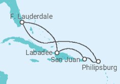 Itinéraire -  Saint Martin, Porto Rico - Royal Caribbean