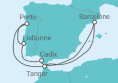 Itinéraire -  Espagne, Portugal et Maroc - Celebrity Cruises