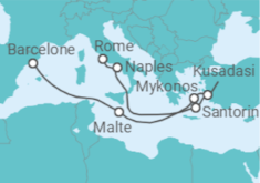 Itinéraire -  Malte, Grèce, Turquie, Italie - Celebrity Cruises