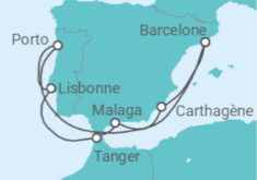 Itinéraire -  Espagne, Portugal et Maroc - Celebrity Cruises