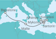 Itinéraire -  Malte, Grèce, Turquie - Celebrity Cruises