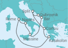 Itinéraire -  Grèce, Croatie, Italie - Celebrity Cruises