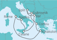 Itinéraire -  Grèce, Croatie, Italie - Celebrity Cruises