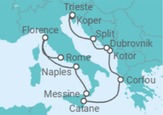 Itinéraire -  De Rome (Civitavecchia) à Trieste (Italie) - Norwegian Cruise Line